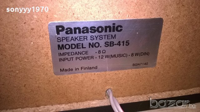 panasonic sb-415 made in finland-29х18х18см-от швеицария, снимка 8 - Тонколони - 18656863