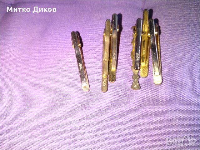 Игли за вратовръзка позлатени, снимка 7 - Други - 13528144
