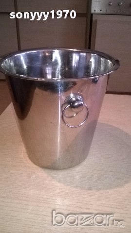 Шампаниера-инокс 22х20см-внос швеицария, снимка 6 - Антикварни и старинни предмети - 17627241