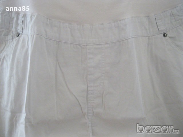 Бяла пола за бременни ХЛ, снимка 2 - Дрехи за бременни - 14799310