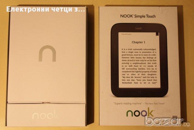 Електронен четец ereader Nook Simple Touch 6" E-ink 2GB, снимка 4 - Електронни четци - 10799086