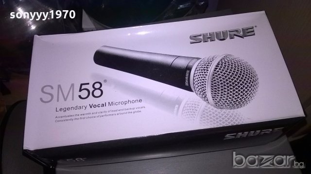 shure sm58-microphone-комплект с кабел и кутия, снимка 2 - Микрофони - 19748335