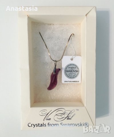 Колие Swarovski кристали в подаръчна опаковка, снимка 7 - Колиета, медальони, синджири - 25395807