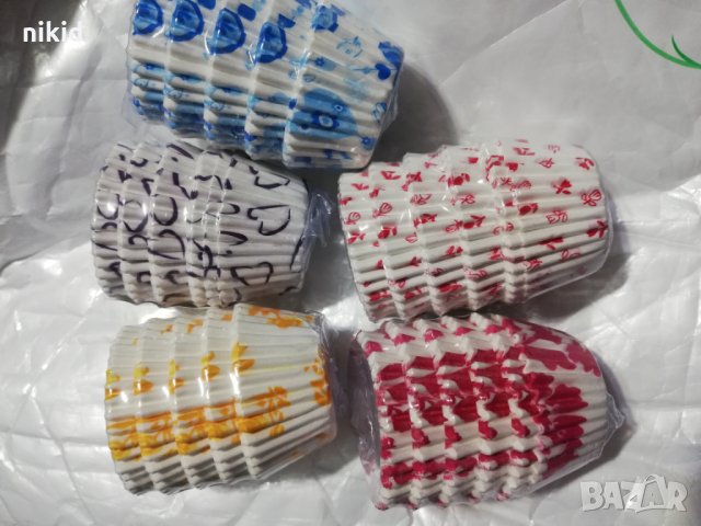 50 бр различни хартиени капсули кошнички форми за бонбони хапки парти, снимка 2 - Форми - 22124163