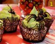 3 цвята хелоуин хелуин halloween паяжина мрежа декори декорация за мъфини кексчета дантела кошнички, снимка 2
