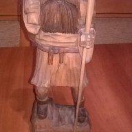 Дърворезба-човек с торба-35/13/10см-внос швеицария, снимка 4 - Антикварни и старинни предмети - 14246757