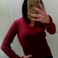 Блуза/пуловер цвят бордо, снимка 1 - Блузи с дълъг ръкав и пуловери - 19526380