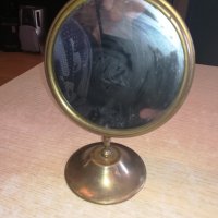 старо френско огледало-антика-мед/месинг-внос от франция, снимка 1 - Антикварни и старинни предмети - 20963710