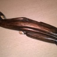 Голямо дървено коте-51х12х5см-внос швеицария, снимка 2 - Антикварни и старинни предмети - 16739689