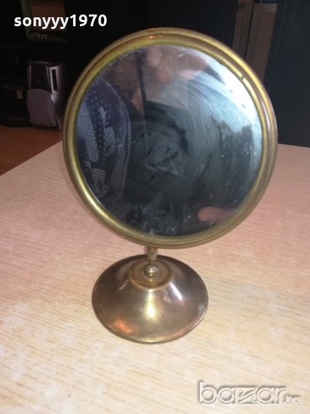 старо френско огледало-антика-мед/месинг-внос от франция, снимка 1