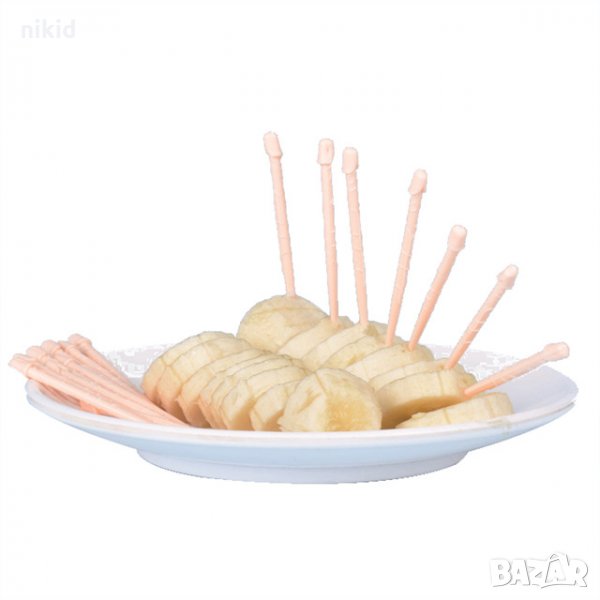 12 бр забавни клечки топери Penis за ергенско парти хапки , снимка 1