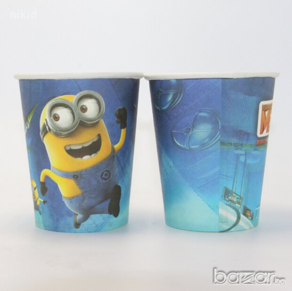 Minions Миньоните 10 бр картонени чаши парти рожден ден, снимка 1