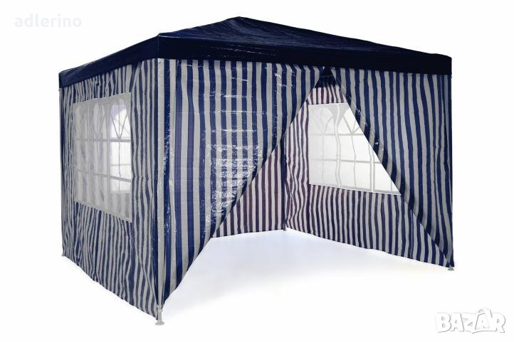  Градински павилион 3 х 3 м, градинска шатра, шатра с 4 страни, синя , снимка 1