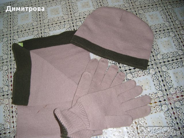 Зимен  комплект / ръкавици, шал и шапка/, снимка 2 - Шапки - 9228699