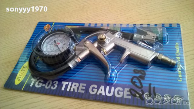 Пистолет с манометър и маркуч за помпане на гуми, снимка 5 - Аксесоари и консумативи - 14122011