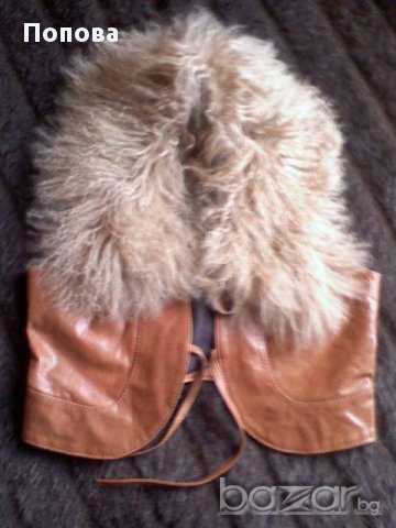  Промо !Естествена кожа яка/наметка, снимка 3 - Шалове - 13002388