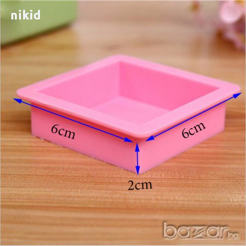 квадрат калъп силиконов молд декорация украса фондан торта мъфини сапун гипс , снимка 2 - Форми - 17763660