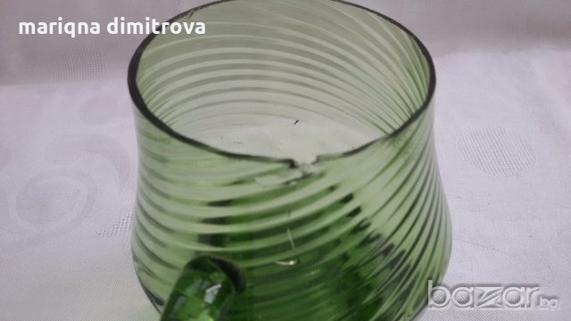 чаши зелено стъкло , снимка 5 - Антикварни и старинни предмети - 18575102