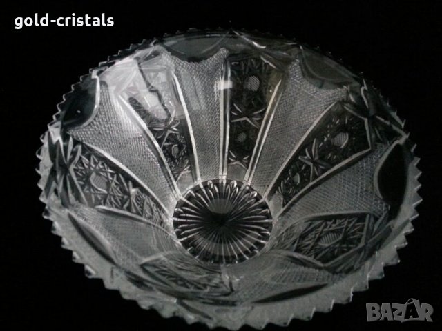 Кристална купа фруктиера, снимка 5 - Антикварни и старинни предмети - 24078884