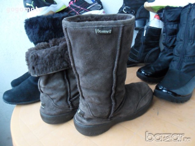 UGG® тип, унисекс 40 - 41 топли ботуши original BearPaw®- Меча Лапа, 100% естествен велур, GOGOMOTO, снимка 14 - Мъжки боти - 12855404