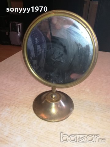 старо френско огледало-антика-мед/месинг-внос от франция, снимка 1 - Антикварни и старинни предмети - 20963710