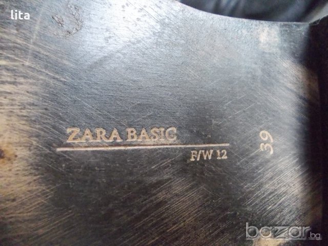Кожени боти ZARA оригинални № 39, снимка 6 - Дамски боти - 19822354