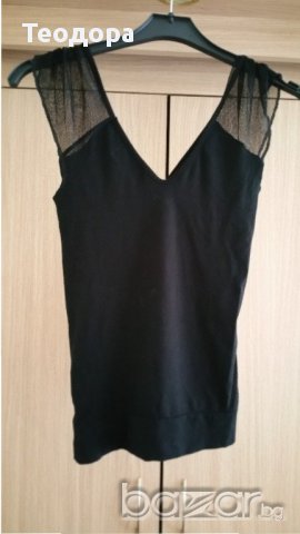 Топ с тюл и камъчета, снимка 2 - Корсети, бюстиета, топове - 17989759