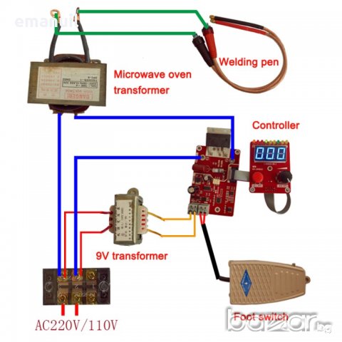 Управление контролер за точкова заварка консумативи spot welder 18650, снимка 2 - Друга електроника - 21101086