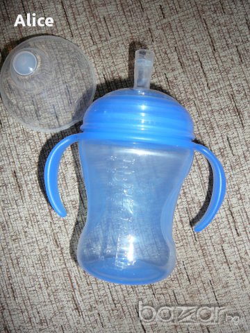  Нова неразливаща се чаша 240 мл Nuby + подарък кутийка за залъгалка, снимка 3 - Прибори, съдове, шишета и биберони - 8744940