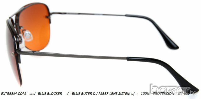 A V I A T O R - Blue Blocker & Аmber Lens - КЛАСИКА и защита - Слънчеви очила Супер за Шофиране, снимка 4 - Слънчеви и диоптрични очила - 7241998