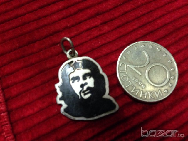 Че Гевара-Сребърен медальон с емайл, снимка 1