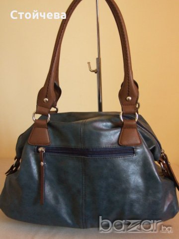 Gerry Weber чисто нова чанта от кожа в синьо, снимка 6 - Чанти - 20794447