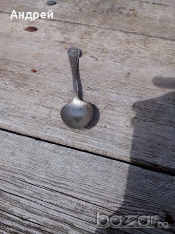 Стара посребрена лъжица, снимка 3 - Антикварни и старинни предмети - 18705138