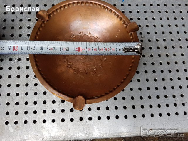 Меден пепелник, снимка 3 - Антикварни и старинни предмети - 18403011