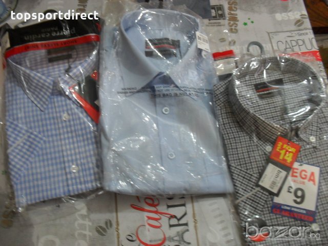 P.Cardin 100%original Мъжка риза къс ръкав НОВО внос Англия. , снимка 8 - Ризи - 20867289