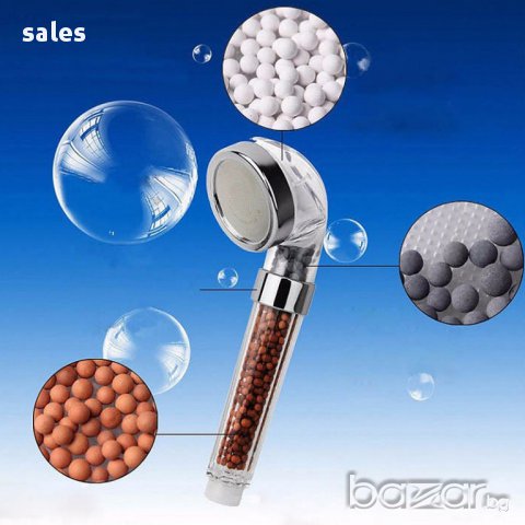 Алкална Йонизираща Душ Слушалка с Германий и Турмалин, снимка 1