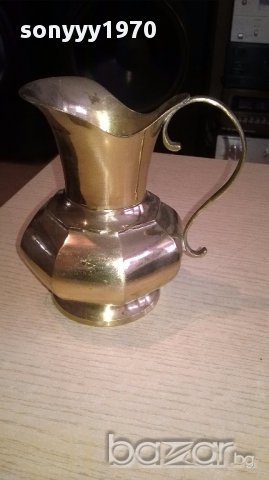 Красива кана в цвят злато-14х14х11см-внос швеицария, снимка 6 - Антикварни и старинни предмети - 17140132