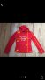 Детски полар НОВ, неизползван, червен, надпис със сребърен брокат, ръст 164, снимка 4