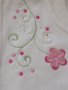 Бял детски блузон с бродерия за момиче размер 116, нов , снимка 3