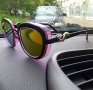 Слънчеви очила лилави огледални с котенце на рамките, снимка 2
