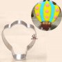 въздушен балон парашут метална форма  резец за сладки бисквитки бисквити мъфини кексчета фондан, снимка 1 - Форми - 19569206