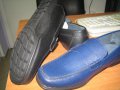  Мъжки мокасини естествена кожа м135 тъмно сини и черни, снимка 3