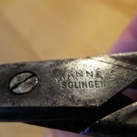 стара немска ножица MANNOS SOLINGEN произв. преди 80г.   - за ценители в много добро състояние за г, снимка 5 - Други инструменти - 14384316
