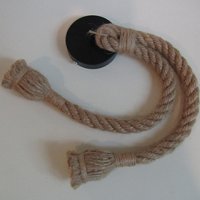 Висящa лампa - Корабно въже -  за две крушки, снимка 2 - Лампи за таван - 20949705