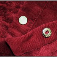 PHILIPP PLEIN RED STUDDED MOUSE SKULL Мъжка Плюшена / Ватирана Риза size S / M, снимка 12 - Ризи - 9251654