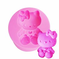 коте кити Hello Kitty силиконов молд форма за украса торта с фондан шоколад, снимка 1 - Форми - 15667669