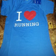 Нова с етикет тениска I LOVE RUNNING, снимка 2 - Тениски - 15182604