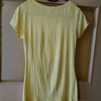Дам.тениска-"Love Jo"-slim fit-/памук+ликра/-св.жълта. Закупена от Италия., снимка 2 - Тениски - 21963079