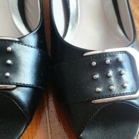 Черни обувки с катарама, снимка 3 - Дамски обувки на ток - 21813059