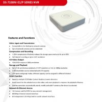 Hikvision DS-7108NI-E1/8P 4 Mpx 8 Kанален Мрежов Рекордер Сървър с 8 Вградени LAN/PoE Порта, max 80W, снимка 2 - Комплекти за видеонаблюдение - 26063743